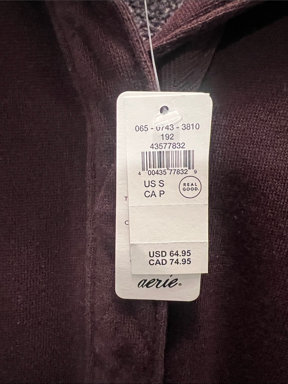 aerie women's brown Quarter-Zip Pullover - Picture 2 of 2